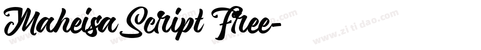 Maheisa Script Free字体转换